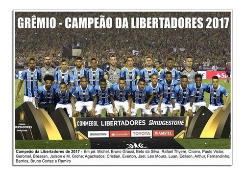 Grêmio - Campeão Libertadores 2017 [pôster 30x42]