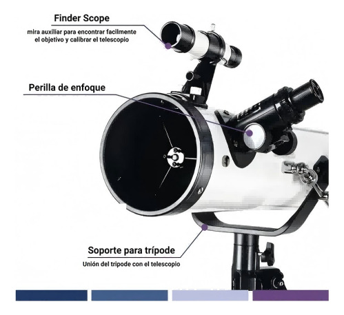 Telescopio Astronómico Newtoniano F70076 Soporte Bluetooth