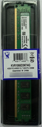 Memoria Ram Ddr3 4gb 1066/8500 Pc Kingston 