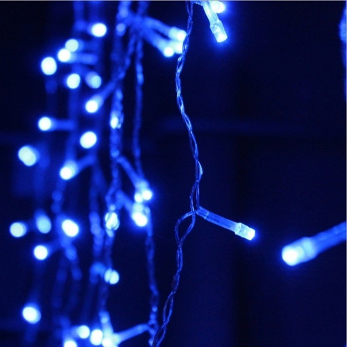 Luces Navidad Matrimonio Cascada 9 Metros 320 Led Azul