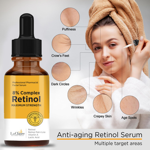 Laclaire 8% Retinol Complex Serum Mejor Suero De Retinol P