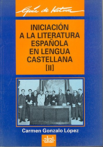 Libro Iniciacion A La Literatura Española En Lengua Castella