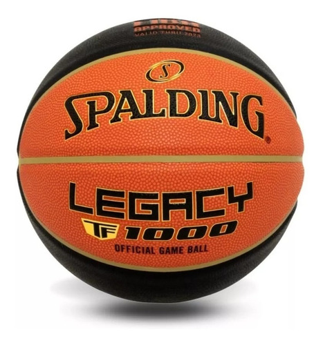 Pelota Basquet Spalding Cuero Tf 1000 Nº 7 Basket - Olivos Color Naranja/negro