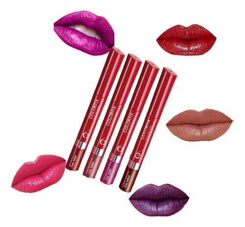 Labial Duo Tattoo Esika. Intense 24 Hrs Colorfix Acabado Mate/brilloso Color Fucsia Sweet