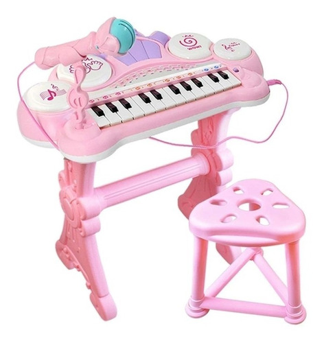 Teclado Electrónico Piano Para Niños  Musical Con Micrófono