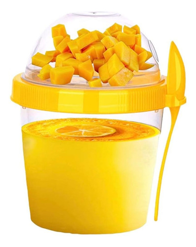 Vaso Para Yogurt Cereales Y Frutas Titiz + Cuchara