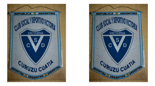 Banderin Grande 40cm Club Victoria Curuzu Cuatia