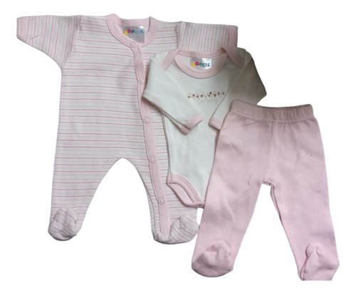 Ropa Para Prematuro 3 Pzs Mameluco, Pañalero, Pantalon, Bebe