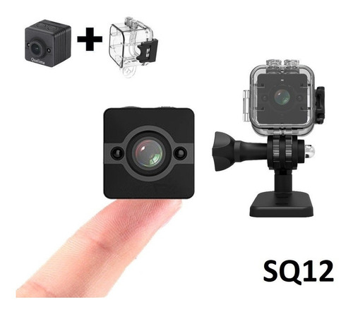 Mini Camera Espia Sq12 + Caixa Case Estanque Prova D Agua