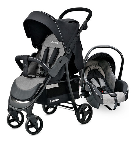 Coche de paseo Carestino Travel System City Travel CO022-NG gris melange con chasis color negro