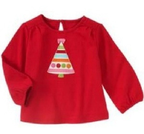 Polera Niña Gymboree Roja Algodón Tree Talla 3