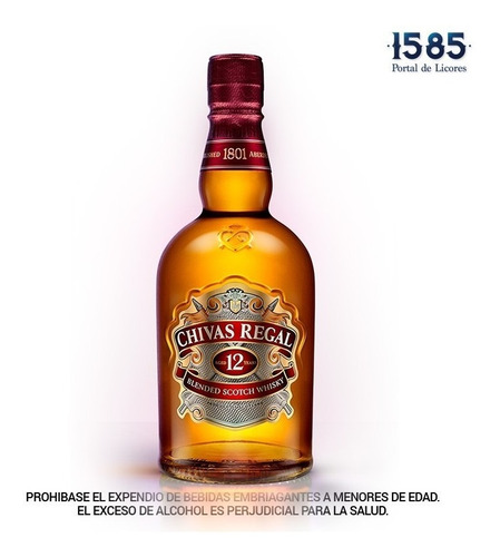 Imagen 1 de 1 de Whisky Chivas Regal 12 Años 700ml - mL a $153