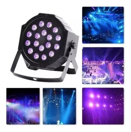 Foco Fluor 18 Led Uv Negro Luz Dmx Fiesta