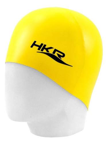 Gorra De Natacion Hkr - Silicone - Amarilla Full Color Amarillo Diseño De La Tela Liso Tamaño Unico