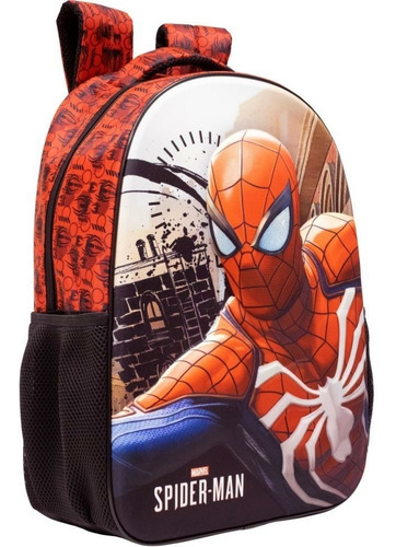 Mochila Costas Spider Man Homem Aranha 3d 18 10972 Xeryus