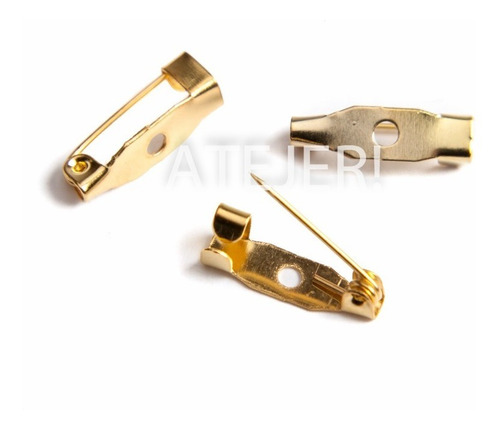 Imagen 1 de 7 de Base Gancho Para Prendedor De Metal 15mm X 100 Unidades