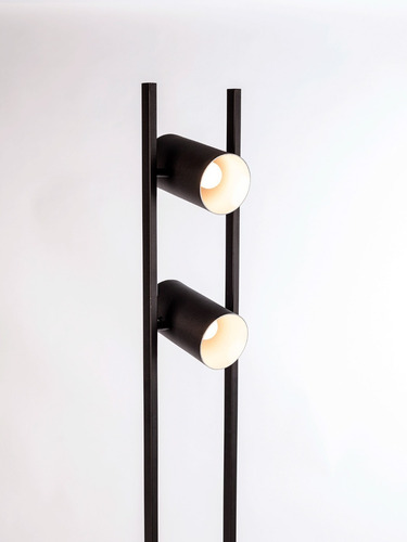 Imagen 2 de 9 de Lampara De Pie Recta Paralelas 2 Luces E27 Led Deco