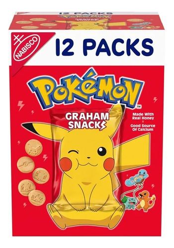 Nabisco Pokemon Graham Snacks Galletas Americanas 12 Packs