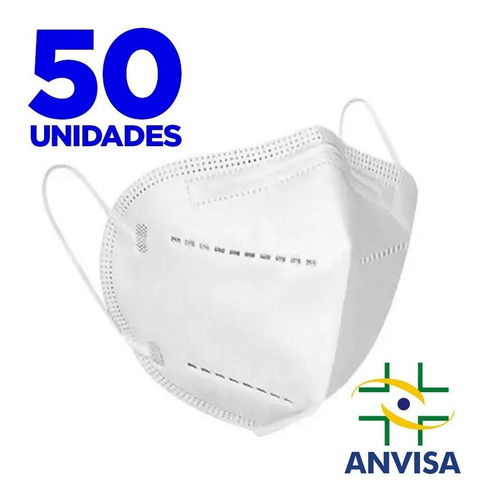 Mascarilla N95/Pff2/KN95 - Exmedio - Caja con 50 unidades color blanco