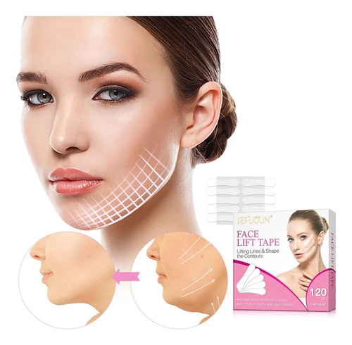 . Cinta De Estiramiento Facial, Cinta Facial Invisible Como