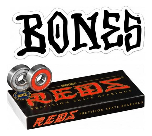 Bon Reds Bearings 0.315 In 8 Unidad Adhesivo Negro