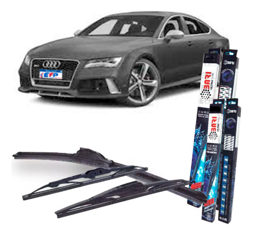 Kit 3 Escobilla Aerodinámica P/ Audi Rs7 Sportback 13/18 3u