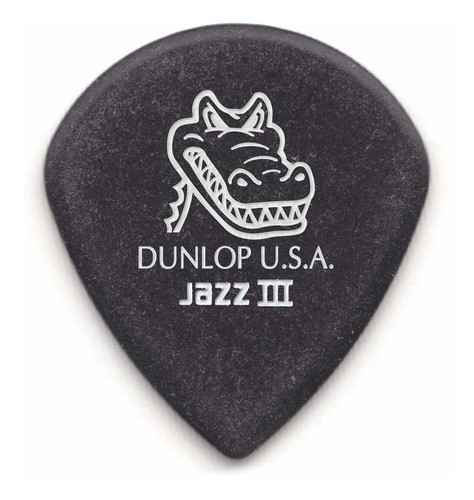 6 Plumillas Dunlop Gator Grip Jazz Iii Negras 1.40 571p1.4