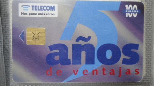 Tarjeta De Telefono   Telecom Decada 90 5 Años