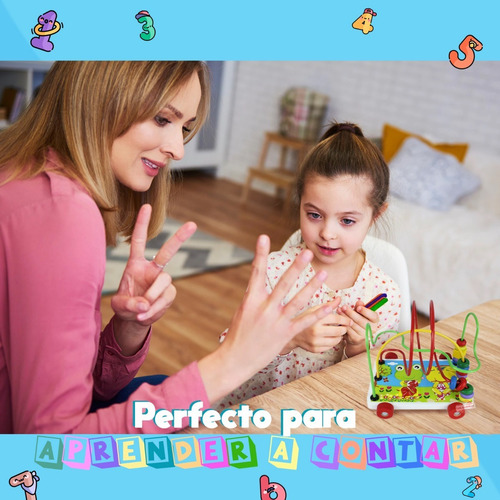 Imagen 4 de 6 de Laberinto Madera Juguete Didactico Estimulacion Animalitos