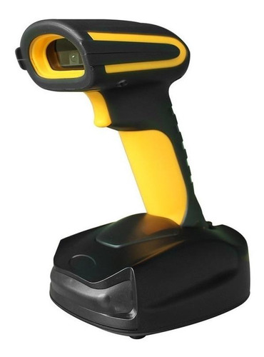 Leitor de código de barras com suporte C3Tech LB-W500BK USB 2D preto/amarelo