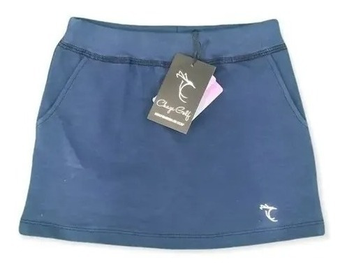 Imagen 2 de 5 de Golfargentino Pollera Lisa Azul Dama Chaza Golf Algodòn