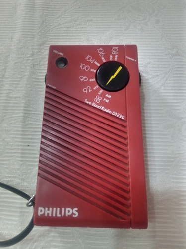 Antigua Radio Portatil Philips Two Band Radio D 1220