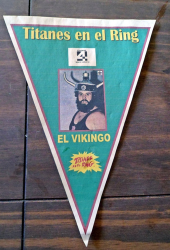 Banderin Titanes En El Ring Papel Año 1973 El Vikingo