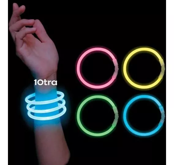 50 Cotillon Pulsera Luminosas Quimicas De Neon Pulseras