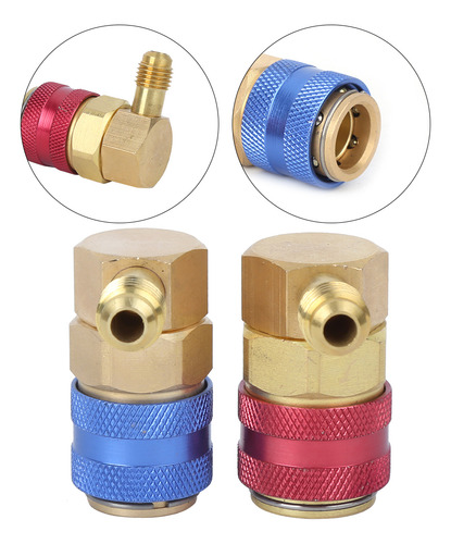 Acoplador R134a De 90 Grados Con Conector Rápido De Aire Aco