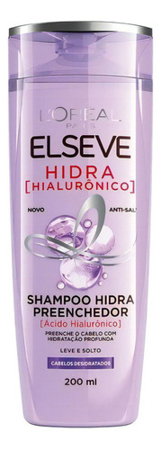 Shampoo Elseve Hidra Hialurônico Preenchedor Loréal 200ml