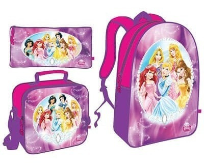 Set De Bolso Morral Princesas Barbie Frozen Niñas Capi