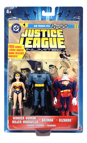 Dc Justice League Unlimited Wonder Woman Batman & Bizarro