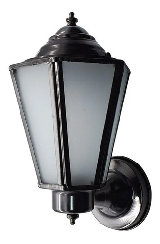 Farol Tipo Colonial Matalico Pulido Atura 25cm