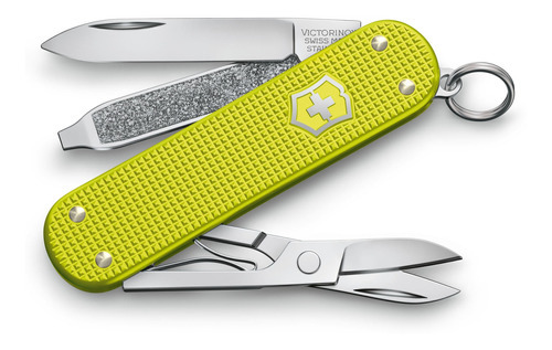 Canivete Victorinox Classic Sd Alox 2023, color amarillo eléctrico, color amarillo