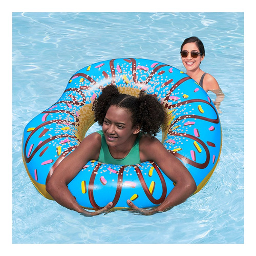 Flotador Dona Donuts Inflable Celeste Bestway 36118