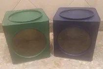Comprar Caja De Galletitas Con Visor  Antiguas Pintadas