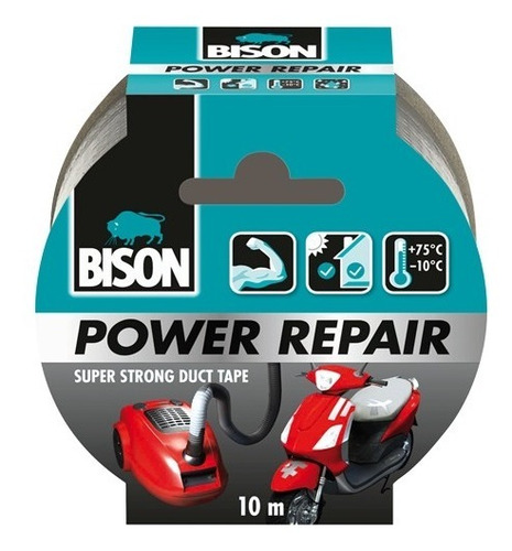 Imagen 1 de 5 de Cinta De Reparacion Ducto Gris Extra Fuerte Bison