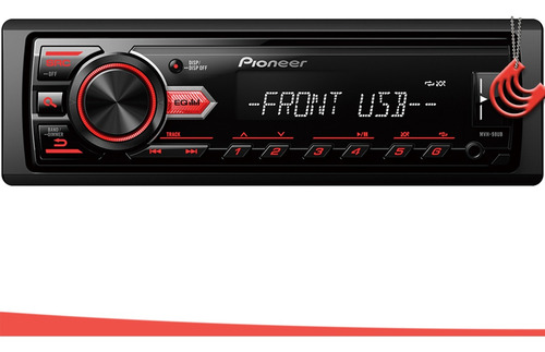 Imagem 3 de 5 de Radio Media Receiver Pioneer Mvh-98ub Mp3 Aux Fm Usb