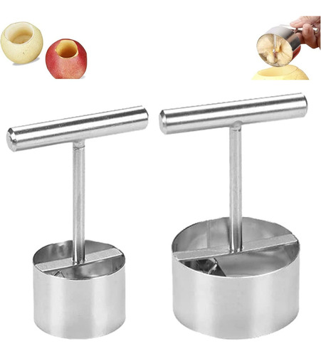 2 Pcs Stainless Steel Multifunction Apple Pear Core