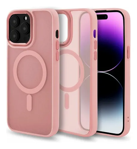 Funda Case Protección Con Magsafe Para Iphone 11/12/13/14/15 Rosa Iphone 15 Pro Lisa