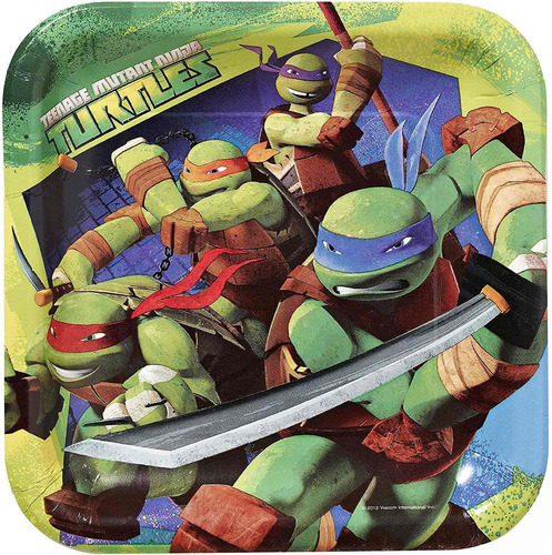 Las Tortugas Ninja Tmnt Platos De Papel Para Niños De ...