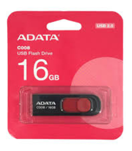 Kit 10pzs Memoria Adata Usb 16gb C008 Negro/rojo