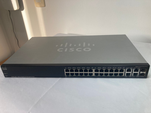 Switch Cisco Sg300-28p-k9-na 28-port Gig Poe + 2 Sfp Admin