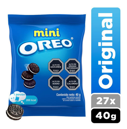 Galletas Oreo® Mini Sabor Original Pack 27 Bolsas De 40g C/u